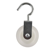 CARRUCOLA NYLON GANCIO/GIREVOLE MM 50
