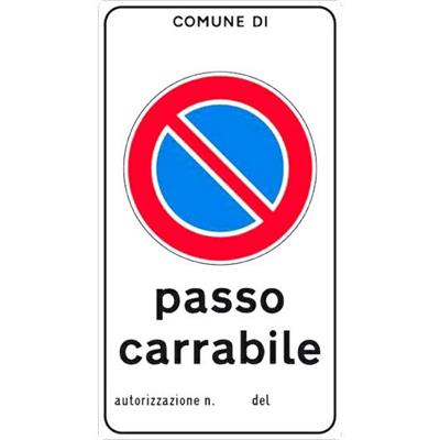CARTELLO 104 PASSO CARR PVC 25/45 C/AUT.