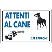 CARTELLO 403 30X20 ATTENTI AL CANE E PAD