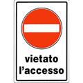 CARTELLO PVC 20X30 VIET. L'ACCESSO 02