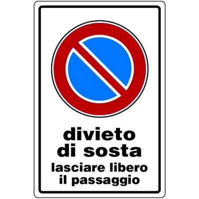 CARTELLO 30X20 DIVIETO DI SOSTA NR.9