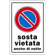 CARTELLO 30X20 SOSTA VIET. NOTTE NR.4