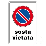 CARTELLO 30X20 SOSTA VIETATA NR.3