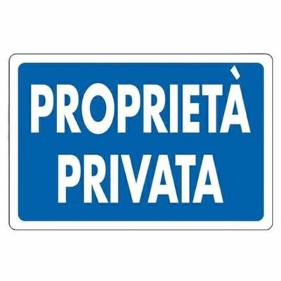 CARTELLO 30X20 PROPIETA' PRIV NR.13