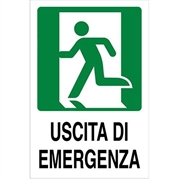 CARTELLO 30X20 USCITA EMERGE SX1822