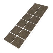 FELTRINO ADESIVO 10 PZ MARRO 20X20