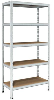 SCAFFALE METALLO 5 RIPIANI MDF 90X40X180