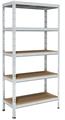 SCAFFALE METALLO 5 RIPIANI MDF 90X40X180