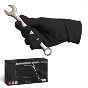 GUANTO NITRILE NERO DIAMOND TG.M CF.50
