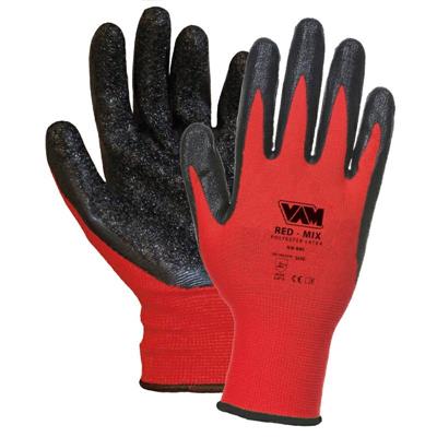 GUANTO RED MIX LATT.ROSSO/NERO TG.8