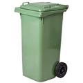 BIDONE QUADRO LT.120 CON RUOTE VERDE