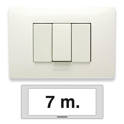 PLACCA MIX 7 POSTI BIANCO ASPEN 21MX107