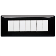 PLACCA MIX 7 POSTI NERO PANTHER 21MX207