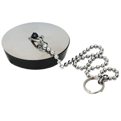 TAPPO GOMMA FLANGIA INOX D.57 CATENA