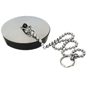 TAPPO GOMMA FLANGIA INOX D.57 CATENA