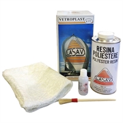 VETRORESINA  IN KIT ML.750 +ACC. LASAV