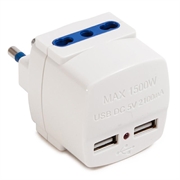 ADATTATORE 05691 2 USB+T BIVALENTE 16A